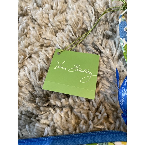 Vera Bradley Coin & Key Purse English Meadow Floral Blue Yellow‎ Green White - Picture 2 of 2